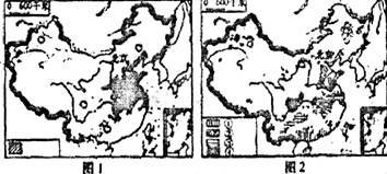 读我国主要经济作物分布图,完成下列各题。