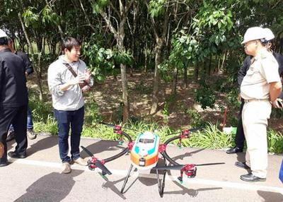 天鹰兄弟植保无人机护航泰国20万亩木薯与花木种植